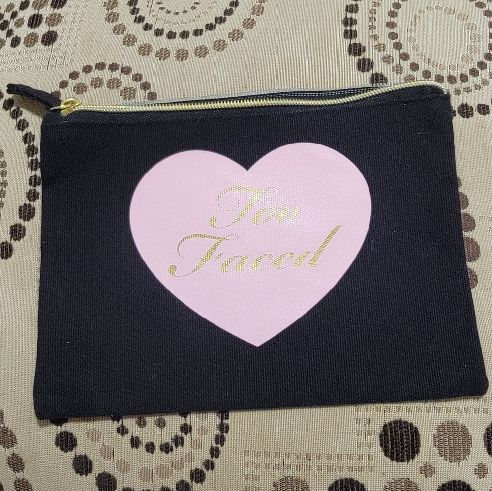 Too Faced Heart You're Like, Really Pretty Makeup Bag Cosmetic Pouch